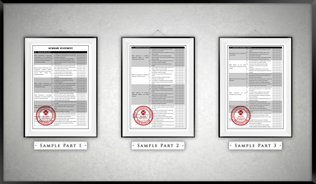EA 职业评估 Engineers Australia (EA) Migration Skills Assessment Competency Demonstration Report